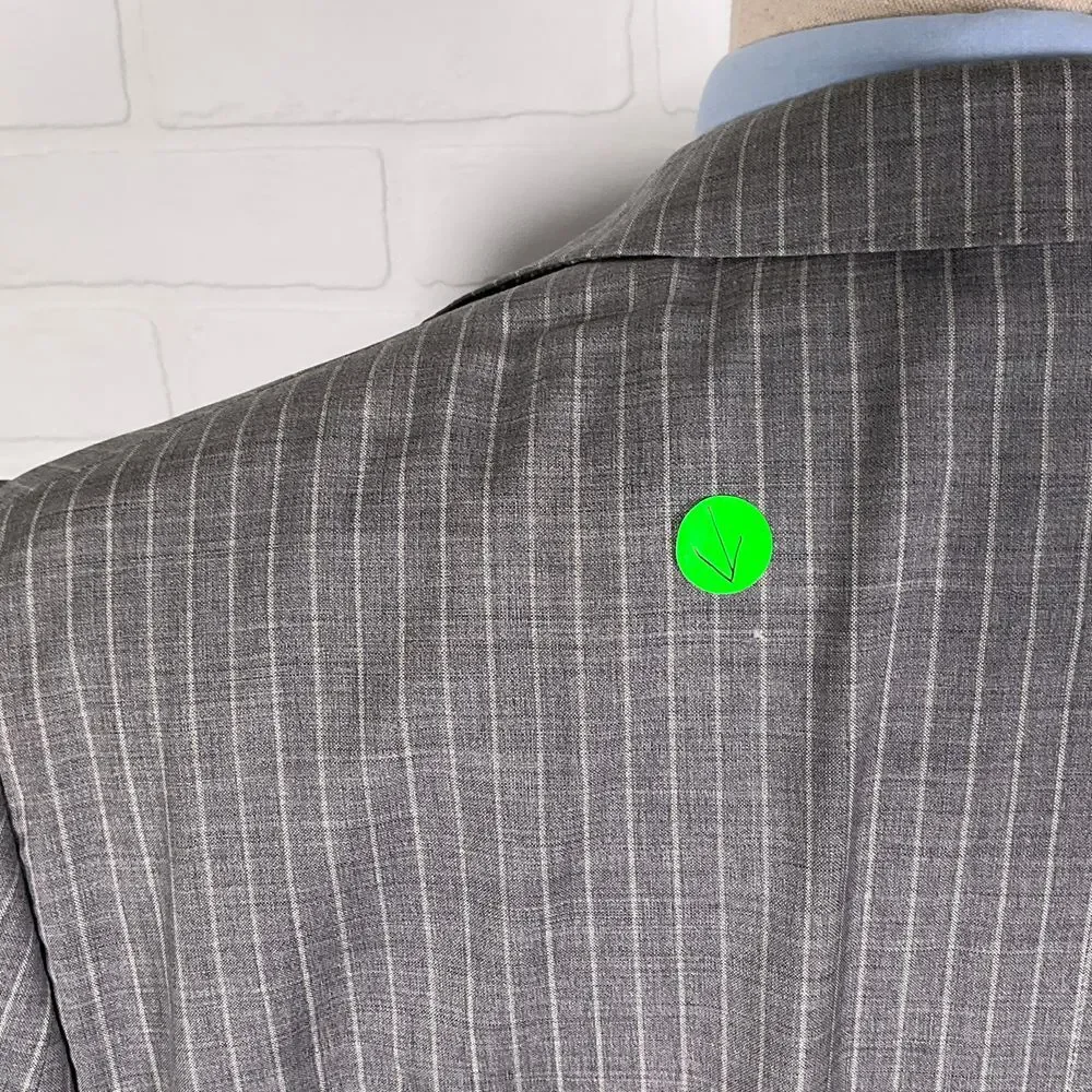 Banana Republic Blazer Men 44R Gray Pinstripe Trabaldo Togna‎ Wool Cashmere